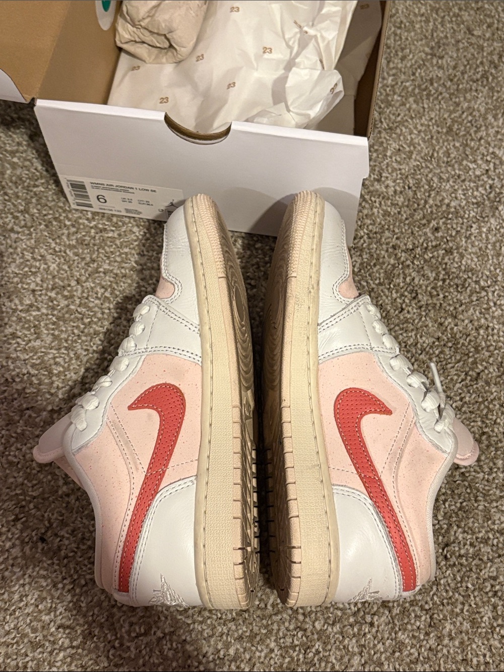 “Strawberry Milkshake” Air Jordan 1 Low SE - Picture 3 of 5